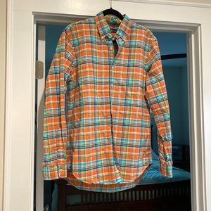 Orange and blue plaid Ralph Lauren medium button down
